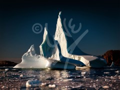 Iceberg with three peaks